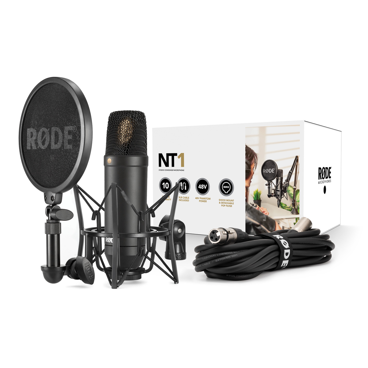 Rode NT1-KIT 1-Inch Cardioid Condenser Microphone Bundle — Chuck