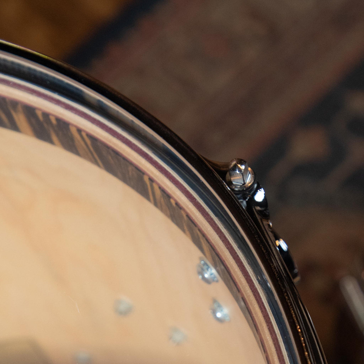 DW Collector's Series Exotic 5-Piece Shell Pack - Natural Lacquer over Royal Ebony Veneer