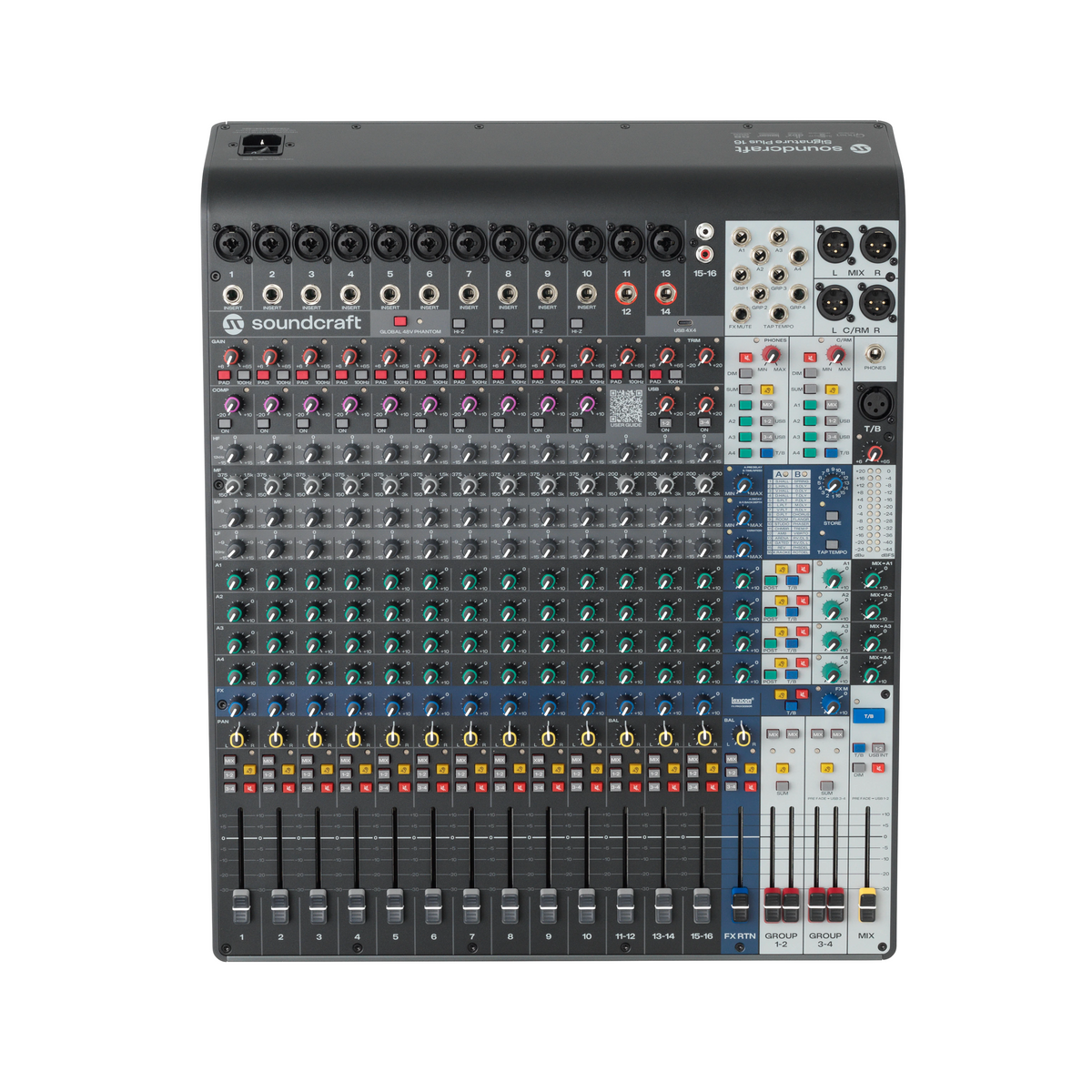 Soundcraft Signature Plus 16 Mixer with Lexicon and 4x4 USB-C Interface