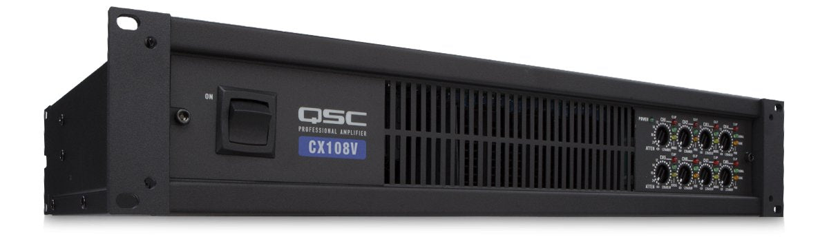 QSC CX108V CX Series 200W 70/140V 8-Channel Power Amplifier