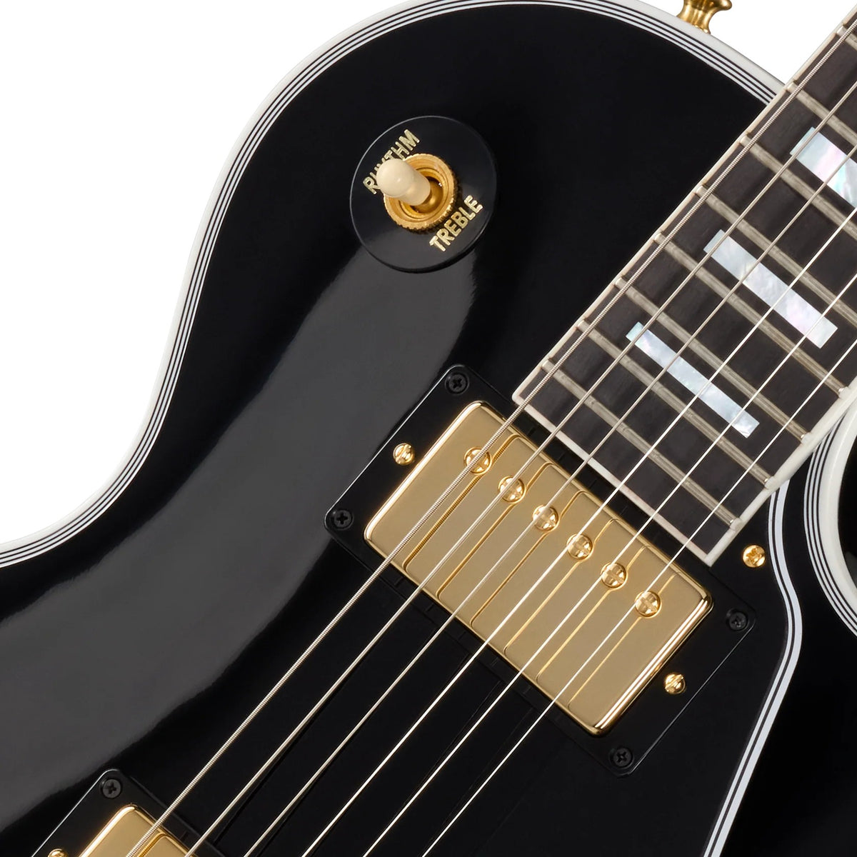 Gibson Custom Shop Les Paul Custom Long Scale Electric Guitar - Ebony
