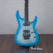 ESP M-II CTM FR Electric Guitar - Liquid Metal Silver/Blue Burst - #E0920242