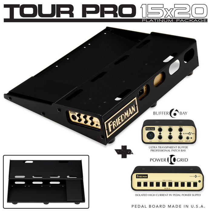 Friedman 15 x 20-Inch Tour Pro Platinum Guitar Pedalboard