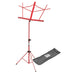 On Stage SM7122RB Compact Sheet Music Stand with Bag, Red - New,Red