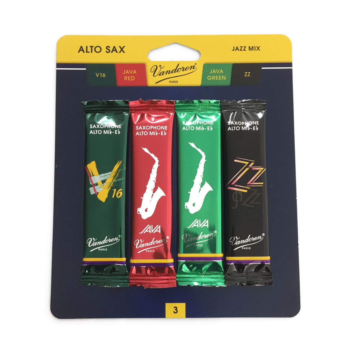Vandoren Alto Saxophone Reed Sample Pack - 3