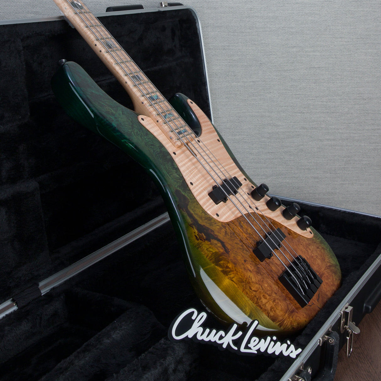 Brubaker JXB BM-4 4-String Electric Bass - Green Jungle Candy - New