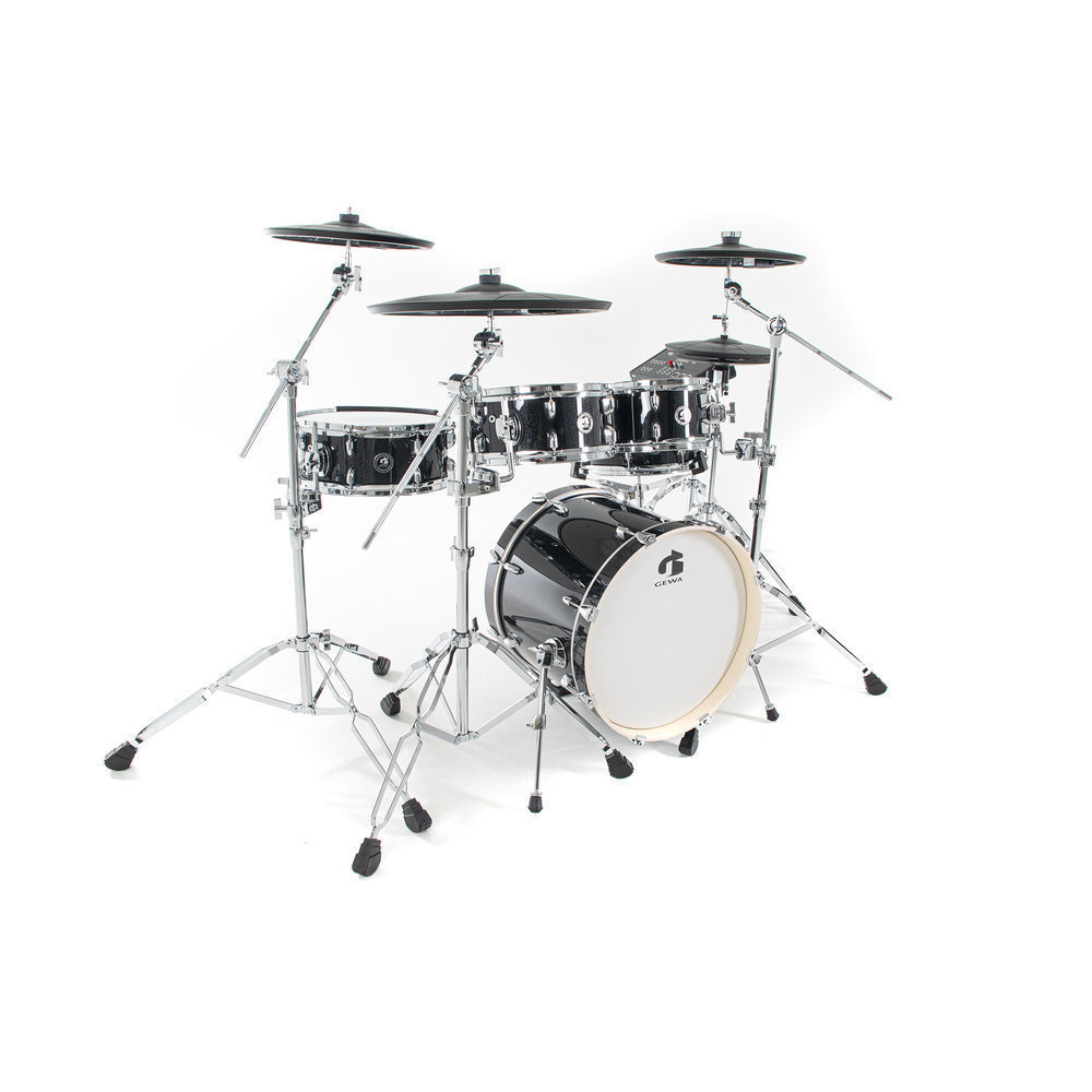 GEWA G5 Pro BS5 Complete 5-Piece Electronic Drum Set - Black Sparkle Shell