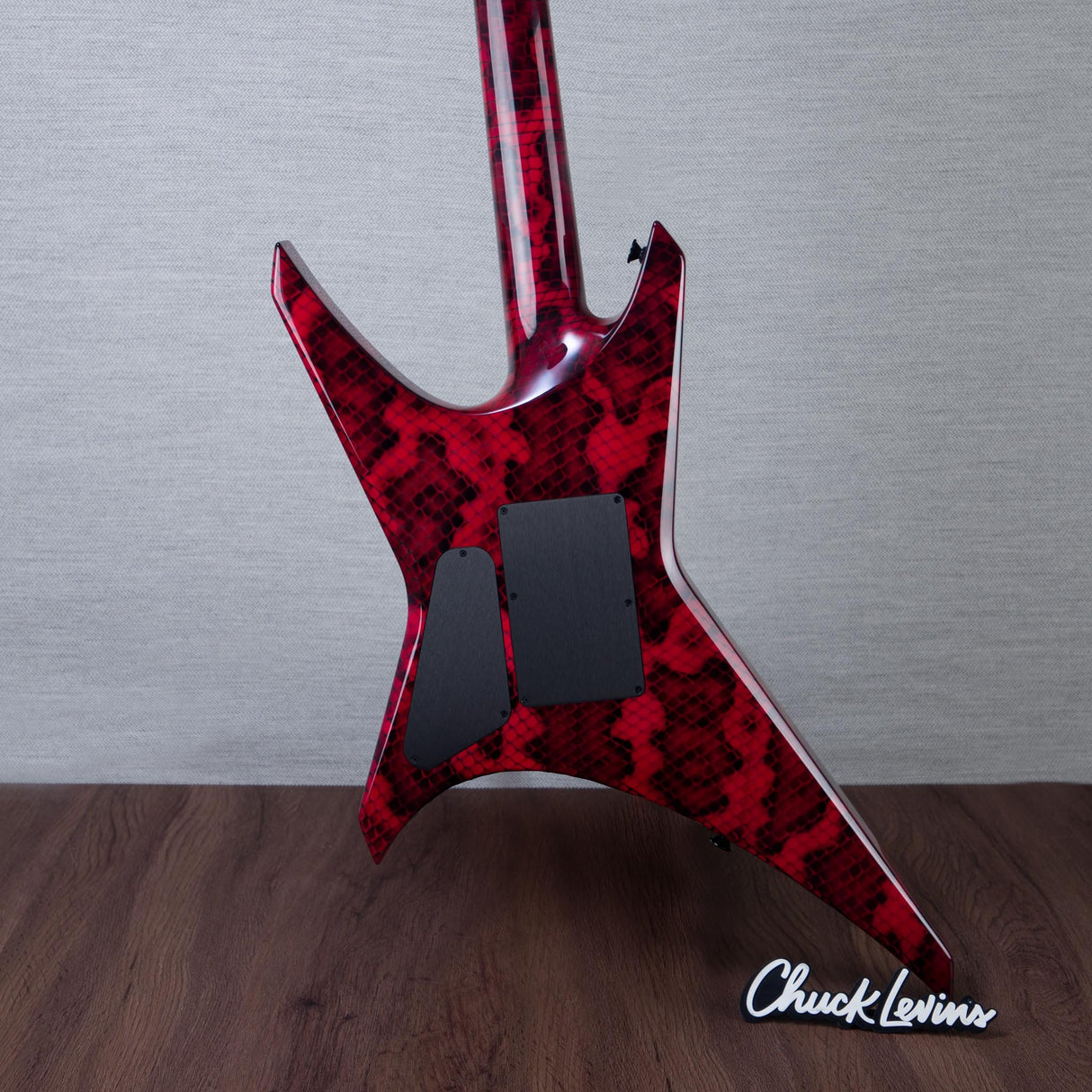 Jackson Custom Shop Warrior Electric Guitar - Snake Skin Red - #J11248