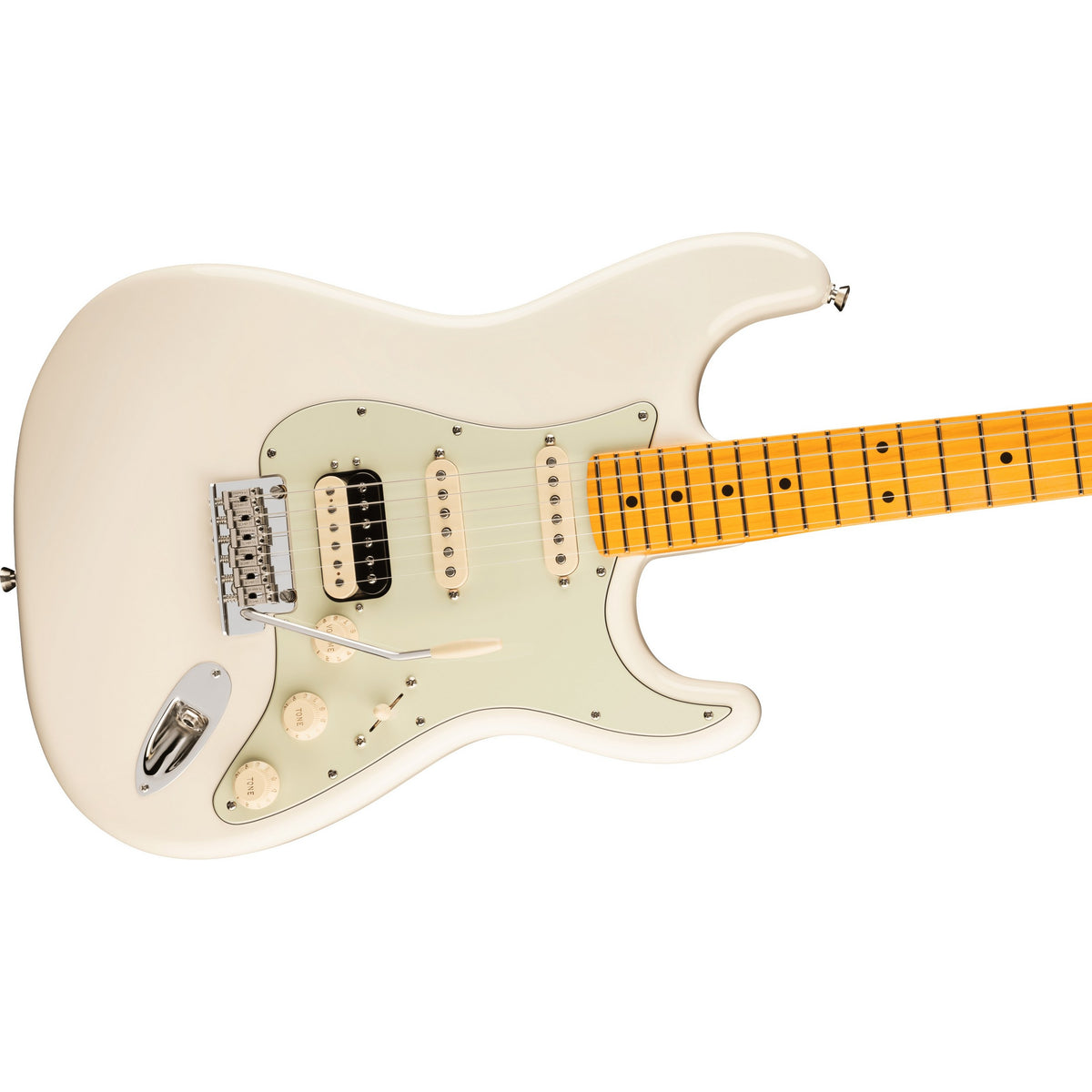 Fender American Professional Stratocaster HSS Electric Guitar, Maple Fingerboard - Olympic White