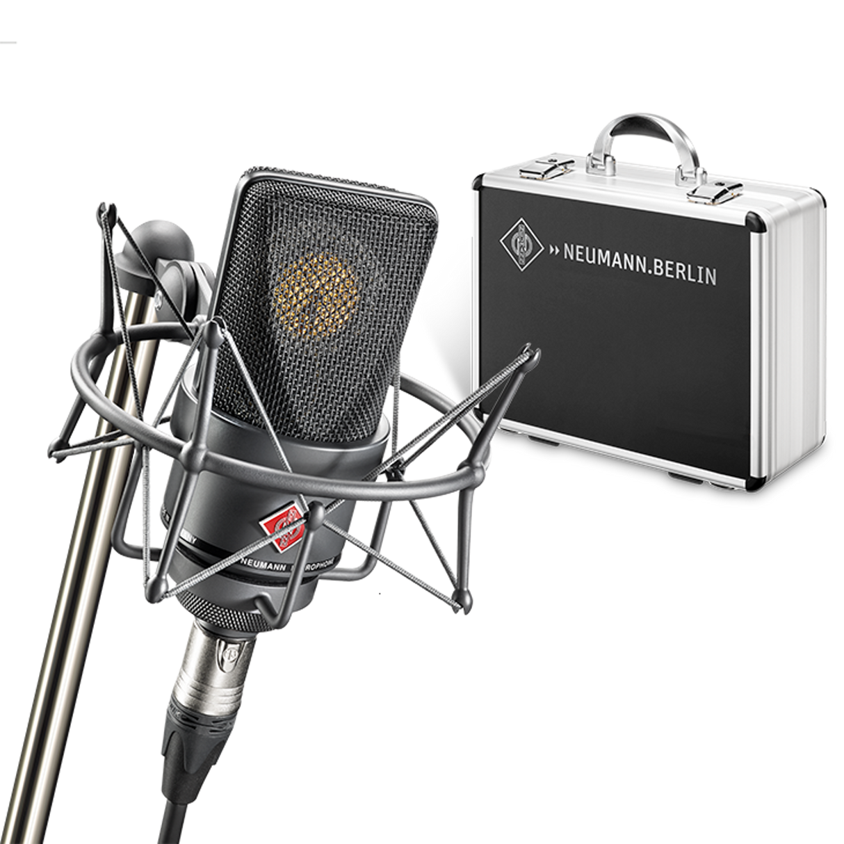 Neumann TLM 103-MT-Set Condenser Microphone With EA 1 Shockmount & Aluminum Case - Black - New,Black