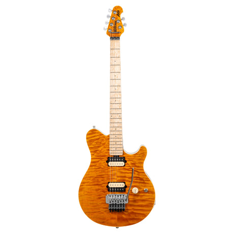 Ernie Ball Music Man 30th Anniversary Axis Electric Guitar - Translucent Gold Quilt Top/Black Gold Sparkle Back