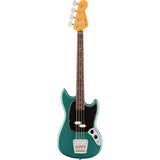 Fender American Professional Classic Mustang Electric Bass Guitar, Rosewood Fingerboard - Faded Sherwood Metallic Green