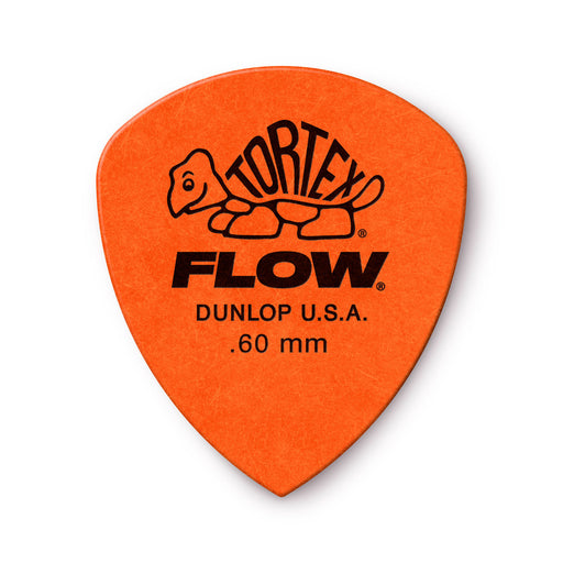 Dunlop Tortex Flow Guitar Picks - .60mm - Orange (12-Pack)
