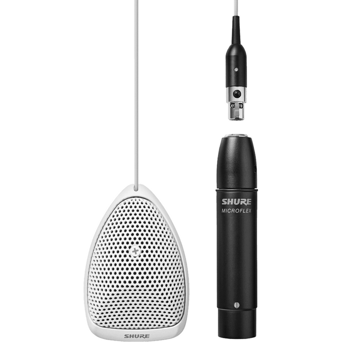 Shure MX391W/C Microflex Boundary Cardioid Microphone - White