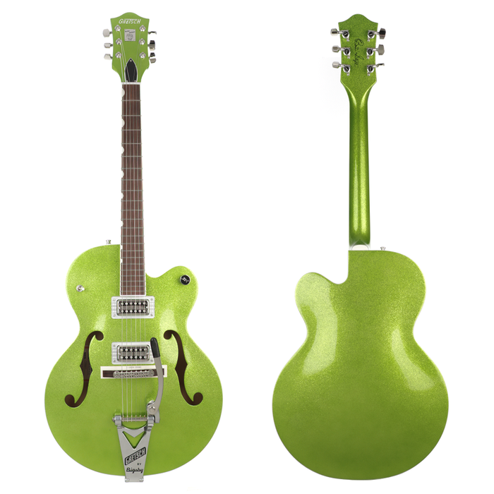 Gretsch G6120T-HR Brian Setzer Signature Hot Rod Hollow Body With Bigsby - Extreme Coolant Green Sparkle - New