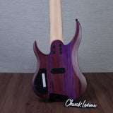 Legator Ghost Super Shred Multiscale 8-String Electric Guitar - Satin Purple Flame - #IM25100121