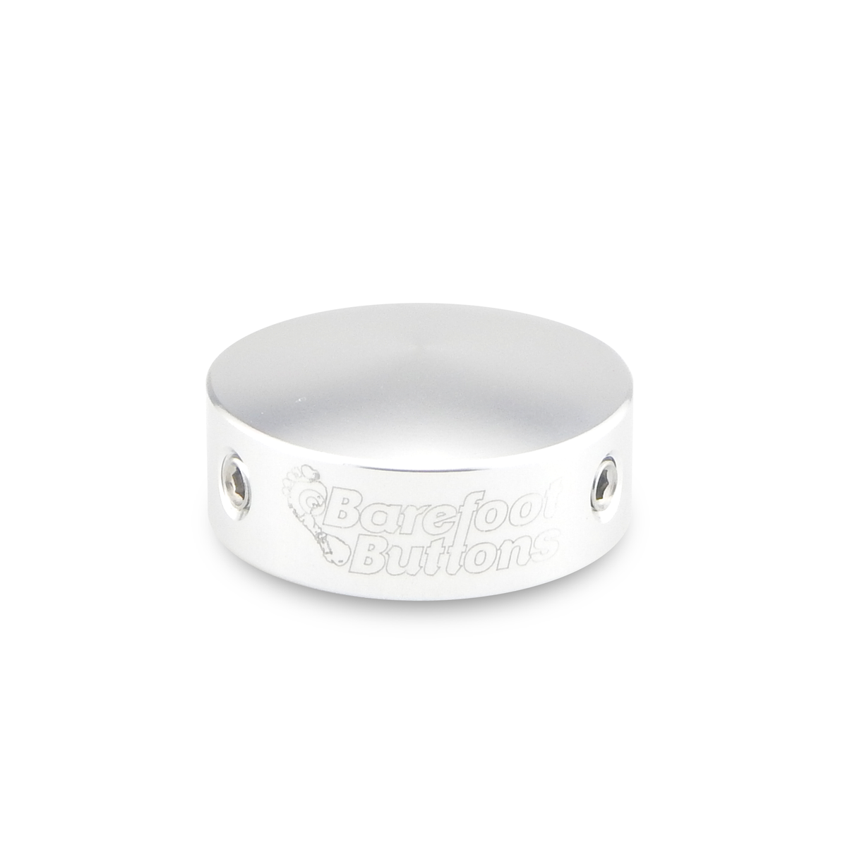 Barefoot Buttons V1 Standard Footswitch Button, Silver - For Common 3PDT Switches