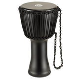 Meinl 12-Inch Travel Series Rope Tuned Djembe with Goat Head - Phantom Black