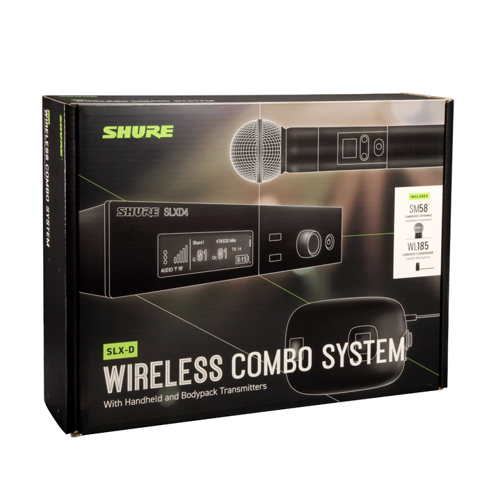 Shure SLXD124/85-G58 Wireless Combo Microphone System - G58 Band