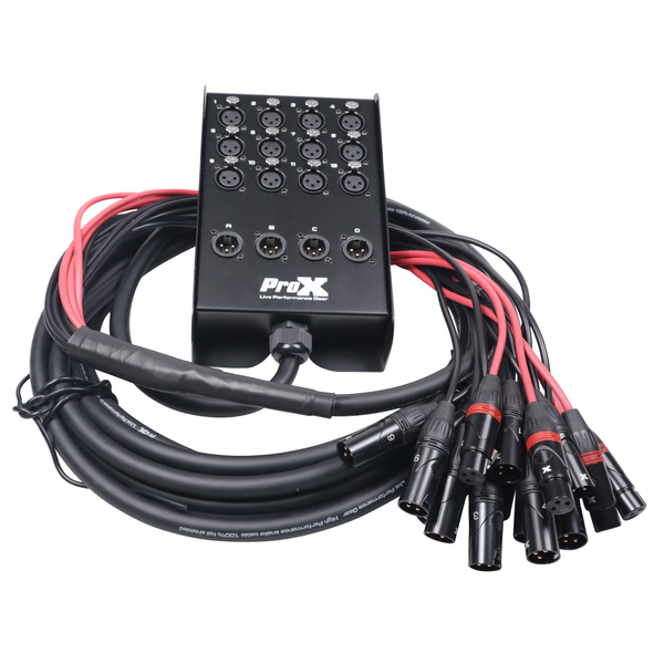 ProX XC-SB124XLR25 25 Ft. XLR Stage Recording Extension Box Snake