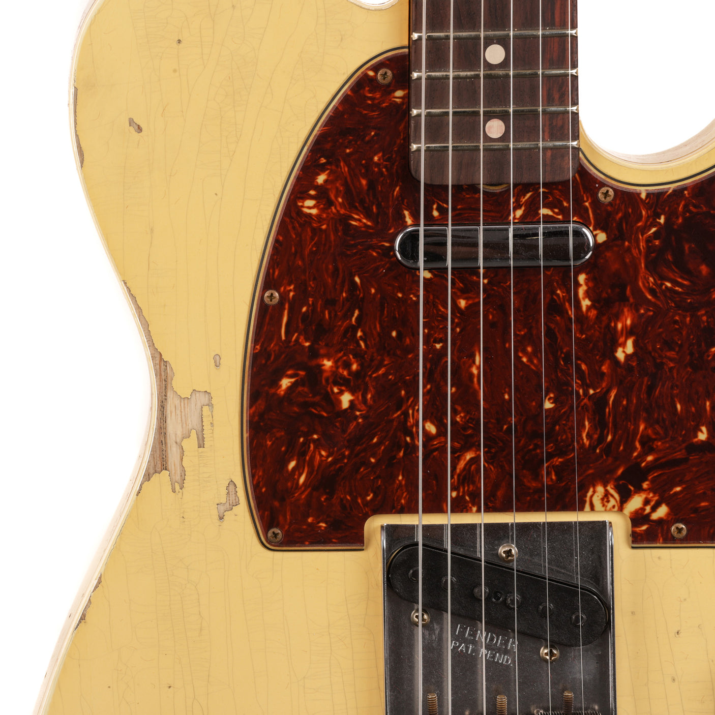 Fender Custom Shop 1962 Telecaster Custom Heavy Relic Guitar - Aged Vintage White - CHUCKSCLUSIVE - #R122567