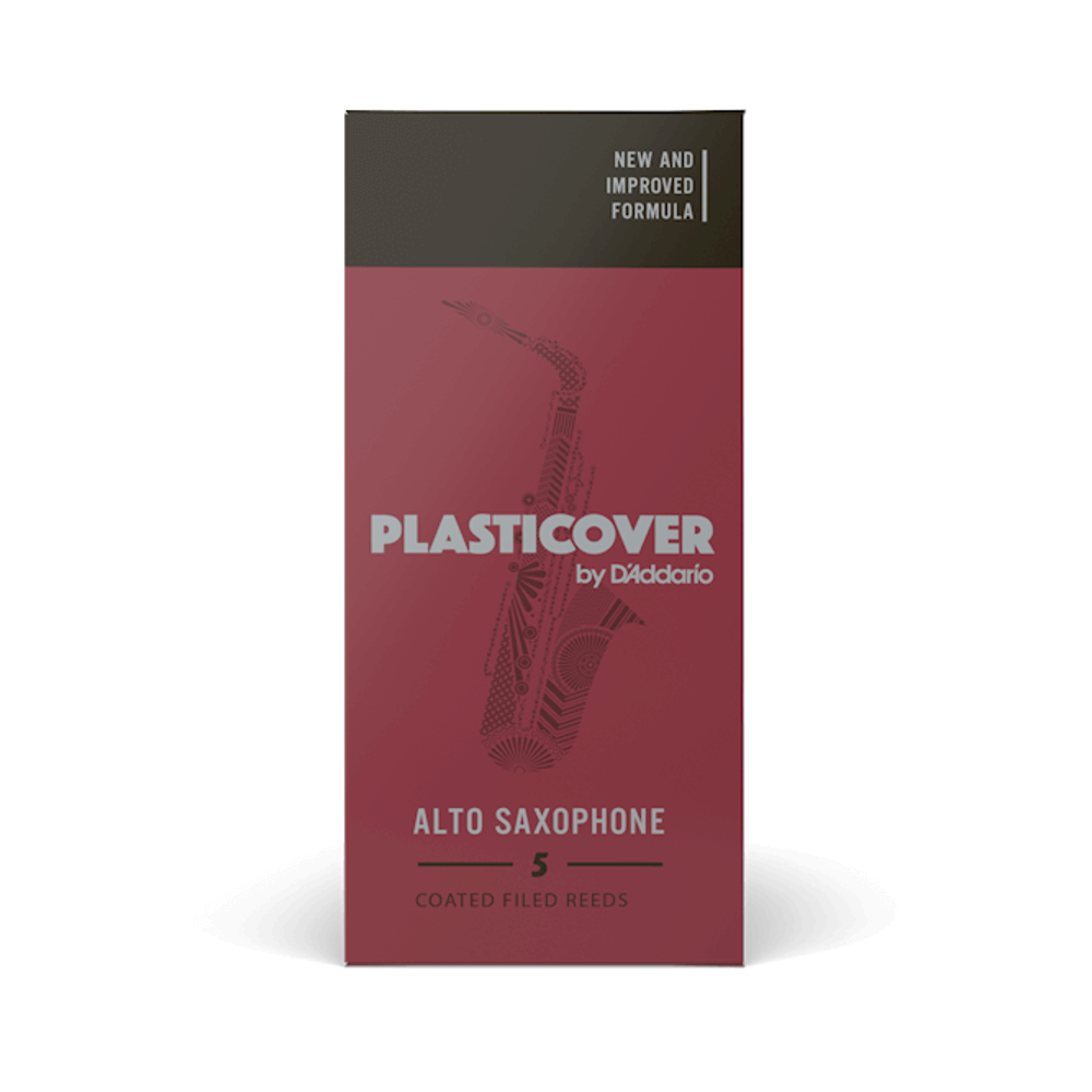 D'Addario RRP05ASX Plasticover Coated Filed Alto Sax Reed 5-Pack - New,3