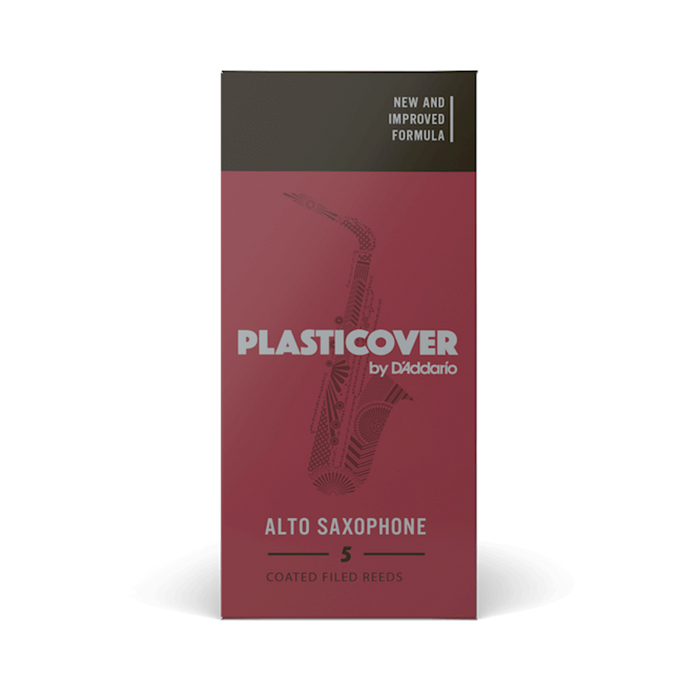 D'Addario RRP05ASX Plasticover Coated Filed Alto Sax Reed 5-Pack - New,3