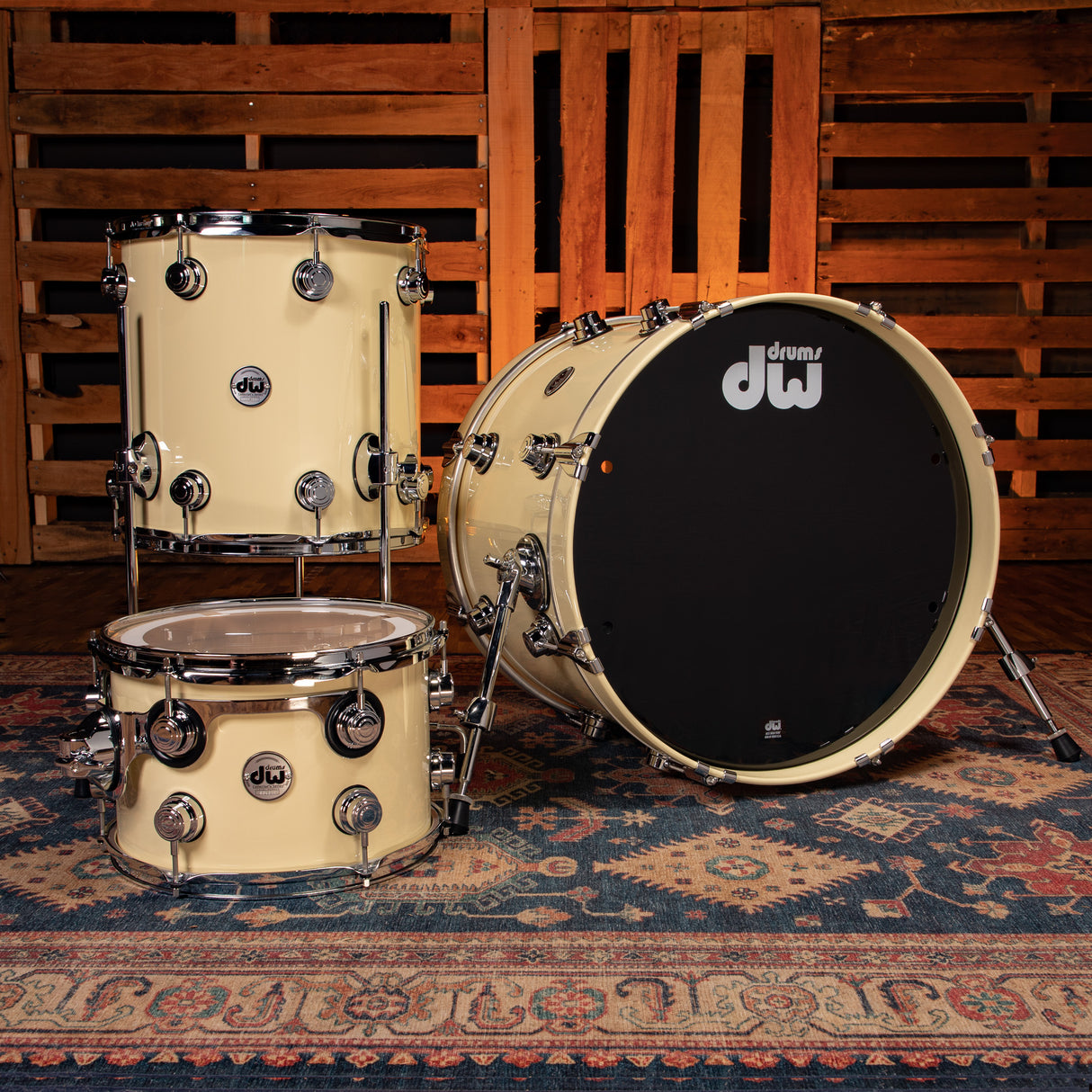 DW Collector's Maple SSC 3-Piece Shell Pack - Solid Double Cream Lacquer