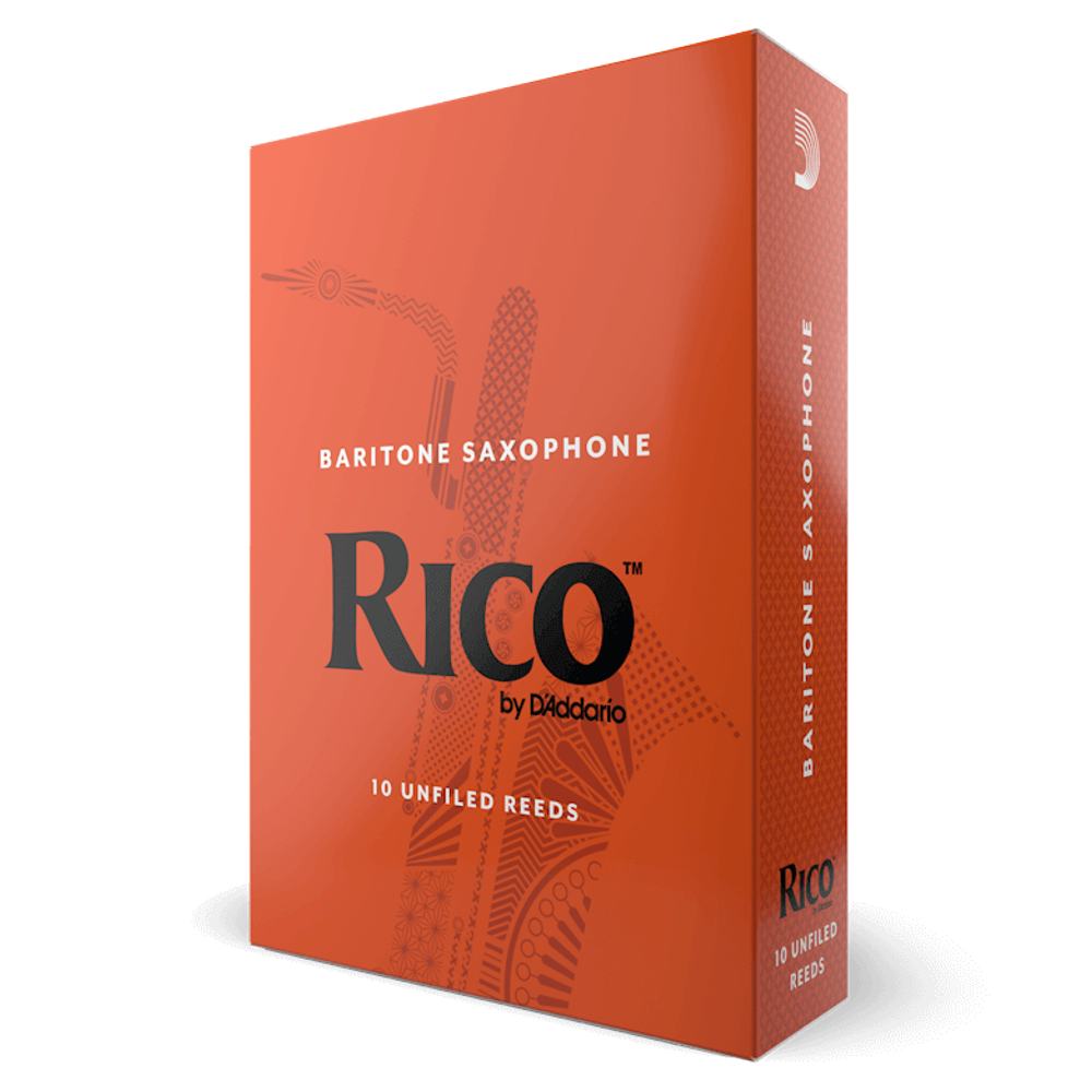 D'Addario RLA10 Rico Unfiled Baritone Sax Reed 10-Pack - New,2.5