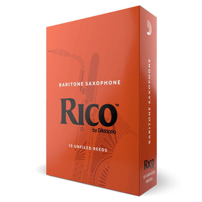 D'Addario RLA10 Rico Unfiled Baritone Sax Reed 10-Pack - New,2.5
