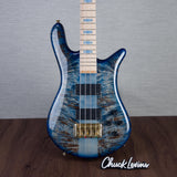 Spector Euro 4 LT Poplar Burl Over Ash Electric Bass Guitar - Faded Light Blue Gloss - CHUCKSCLUSIVE - #]C121NB23311