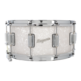 Rogers Dyna-Sonic 6.5 x 14" Wood Shell Snare Drum - White Marine Pearl Beavertail
