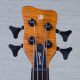 Warwick Limited Edition Pro Series Steametter 4-String Electric Bass Guitar - Special Amber Transparent Satin - #GPSG01025522