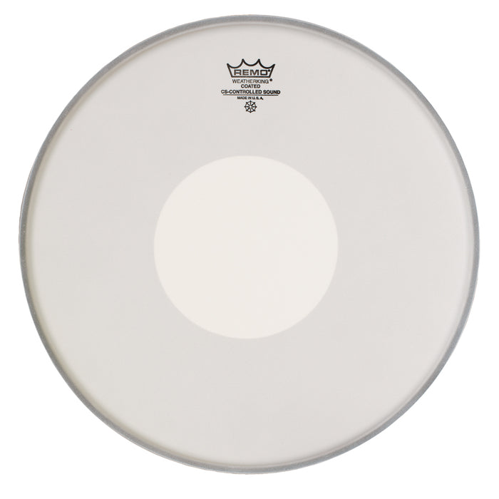 Remo 14" Coated Controlled Sound Drum Head With White Dot - New,14 Inch