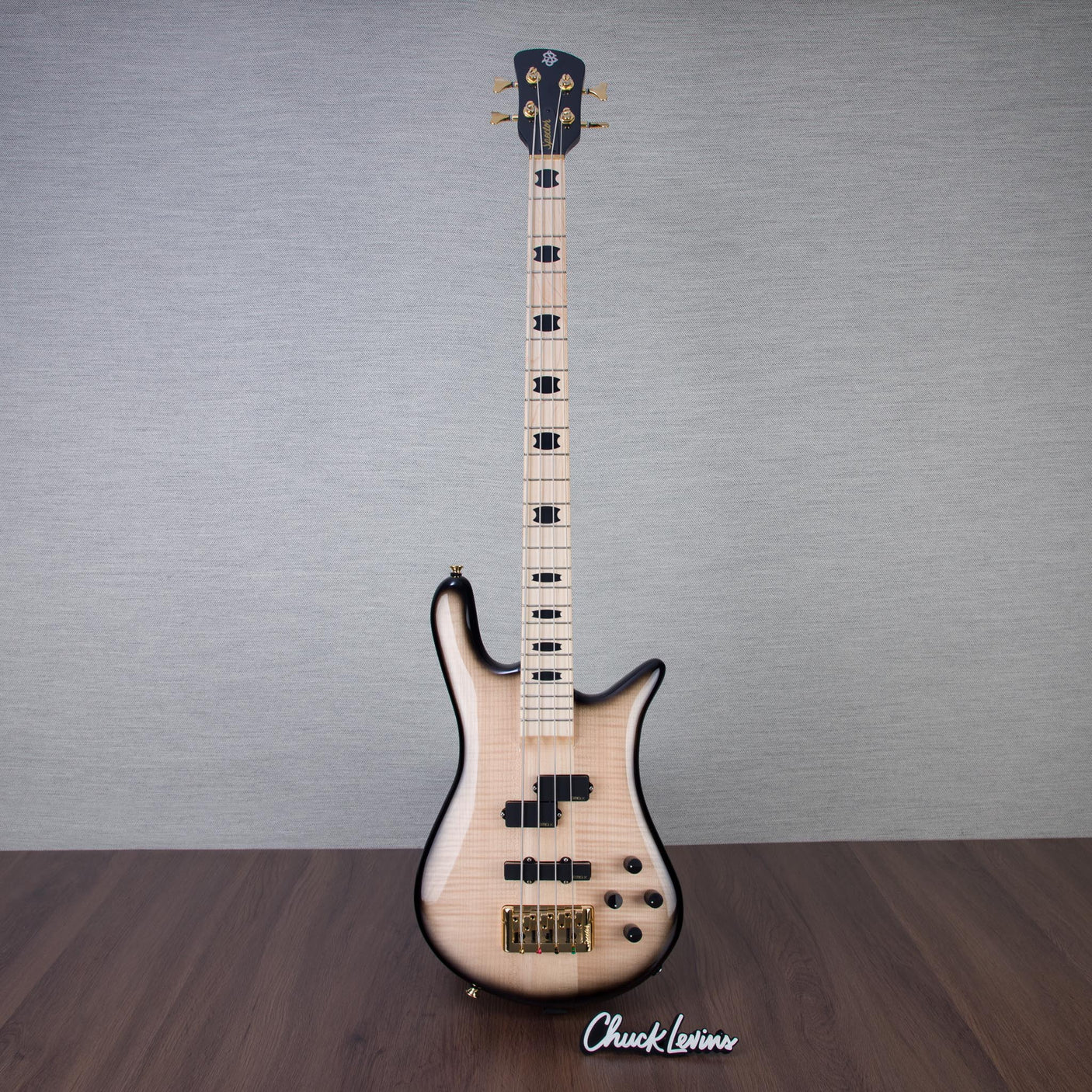 Spector Euro 4 Electric Bass Guitar - Natural Black Burst Gloss - CHUCKSCLUSIVE - #NB22937