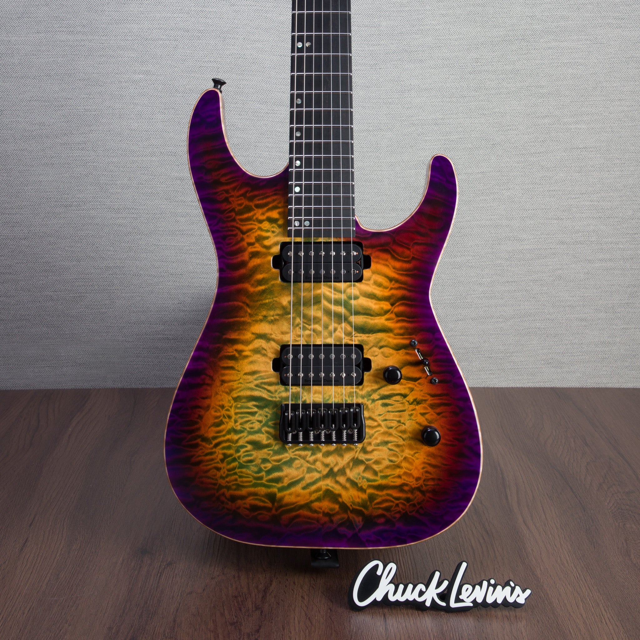 ESP USA M-7 Hardtail Baritone Quilted Maple Electric Guitar