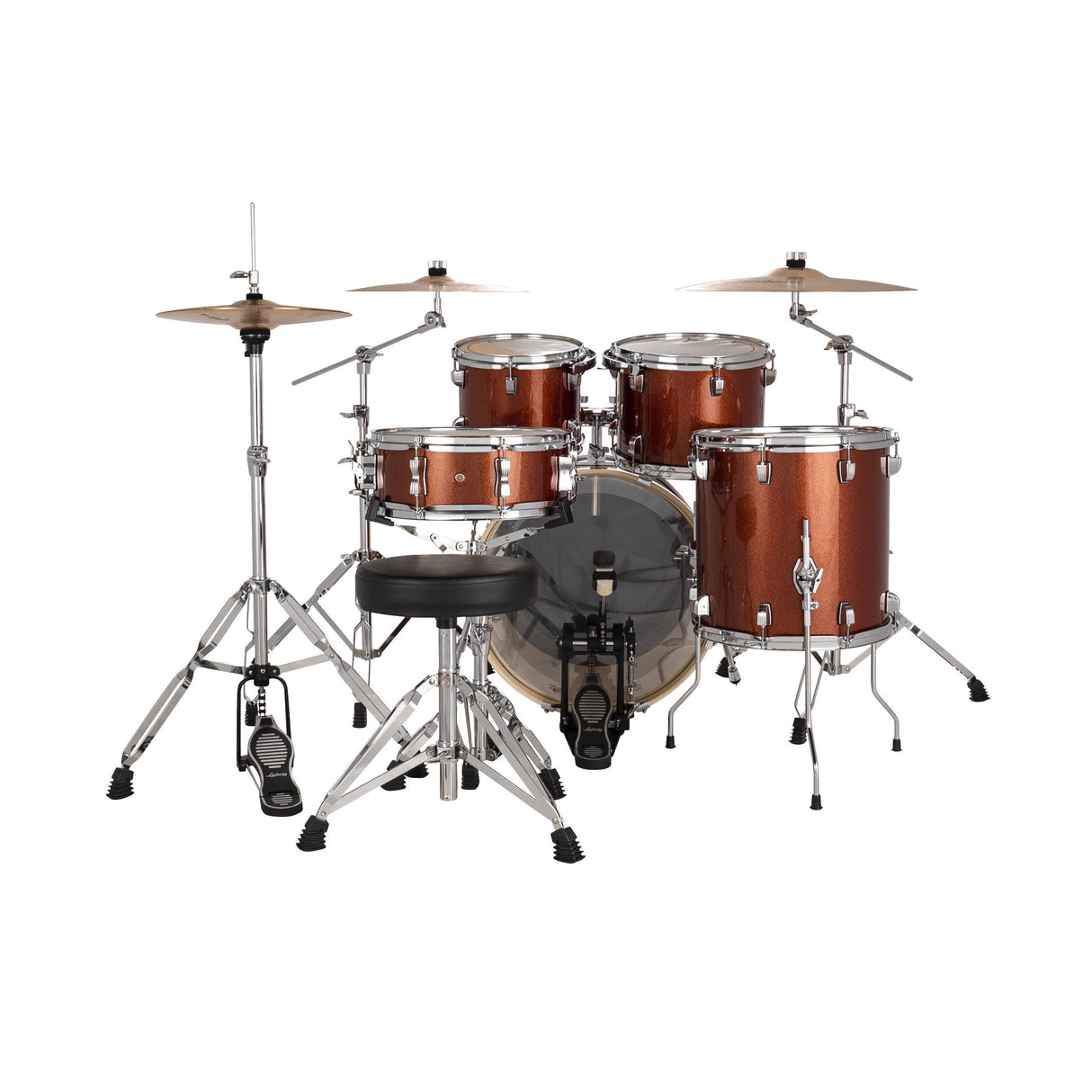 Ludwig Evolution 5-Piece Kit with 20-Inch Kick - Copper Sparkle Finish