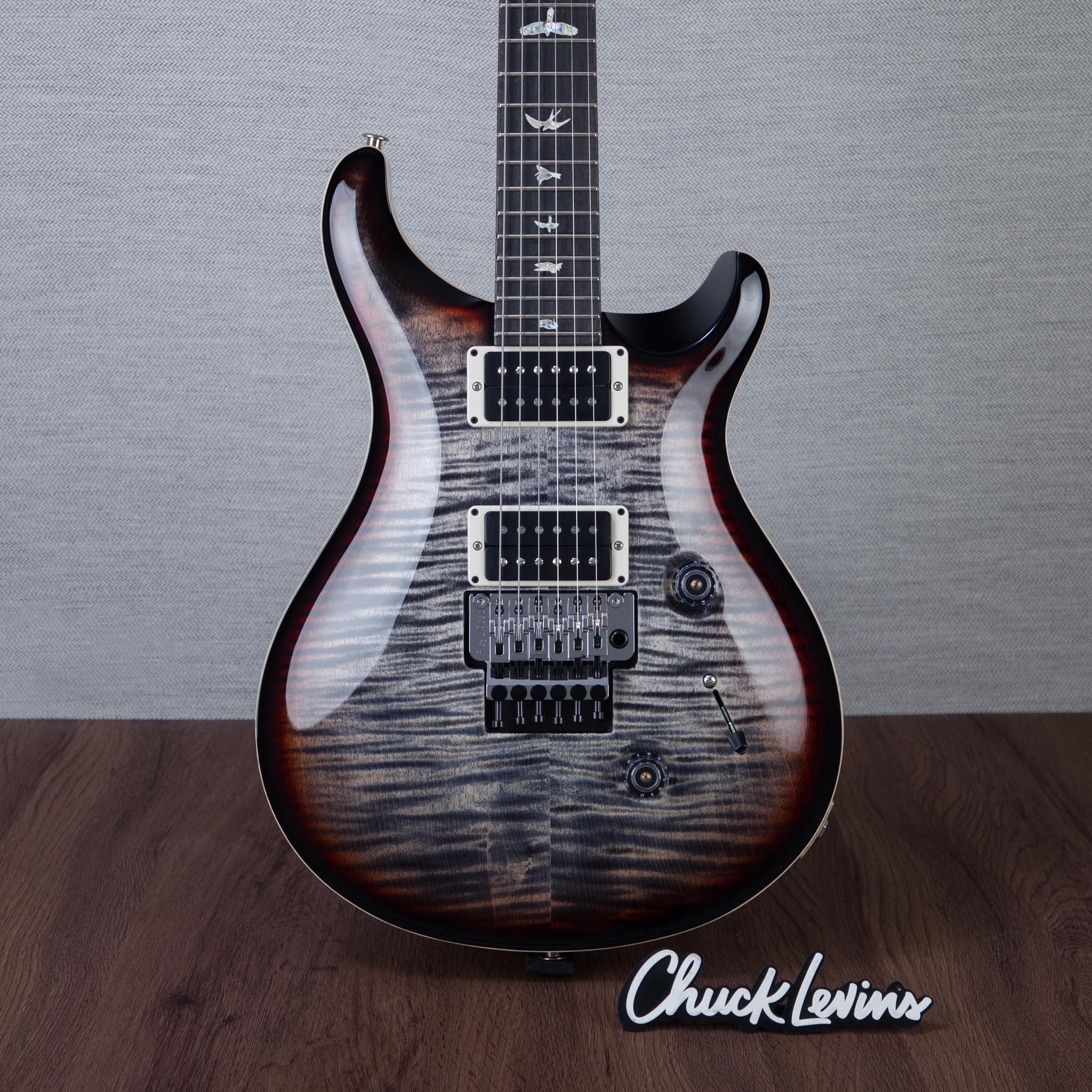 PRS Custom 24 Floyd Rose 10-Top Electric Guitar - Charcoal Tri