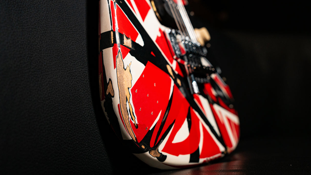 EVH Striped Series Frankie Relic Electric Guitar - Red with Black Stripes - New