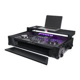 ProX XS-SCLIVE4LTBLATA Flight Style Road Case For Denon SC Live 4 Controller with Laptop Shelf RGB LED 1U Rack Space Black Finish
