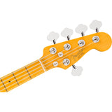 Fender American Professional Jazz V 5-String Electric Bass Guitar, Maple Fingerboard - Oxblood