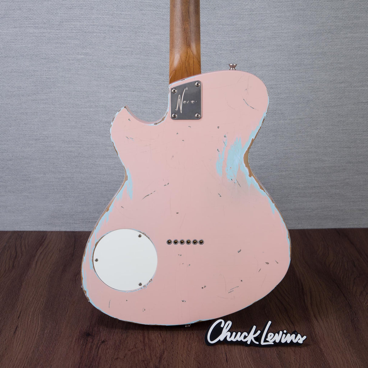 Novo Guitars Solus F2 Electric Guitar - FOF Shell Pink over Sonic Blue - #26047