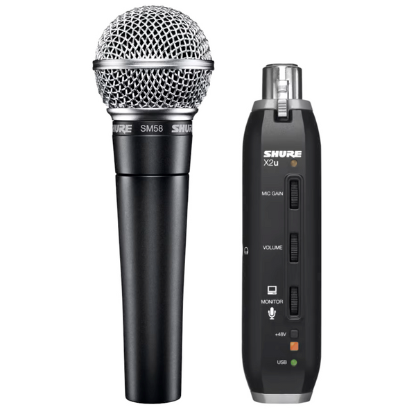 Shure SM58-X2U USB Digital Bundle with SM58 Microphone and