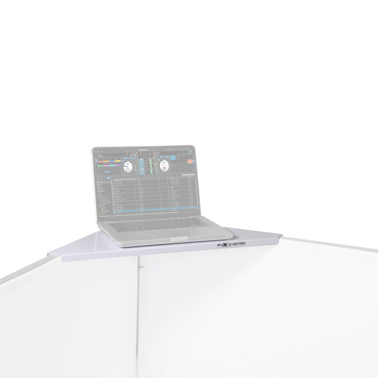 ProX XF-4X3048W MK2 Four Panel Collapse and Go DJ Facade with White Frame and Carry Bag