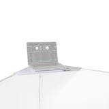 ProX XF-4X3048W MK2 Four Panel Collapse and Go DJ Facade with White Frame and Carry Bag