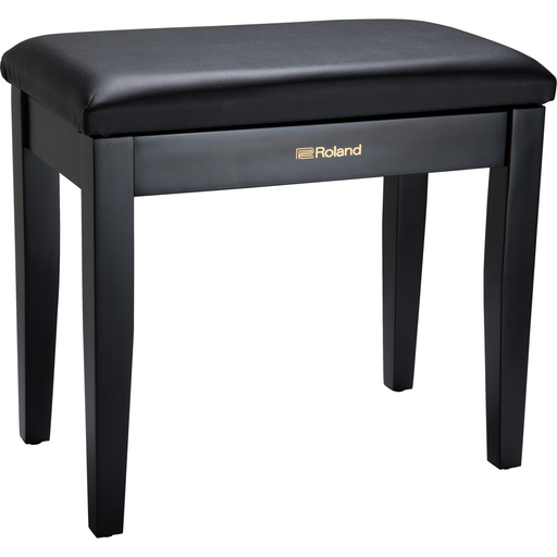 Roland Cushioned Piano Bench with Storage Compartment - Satin Black