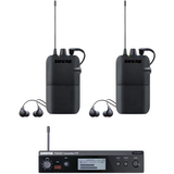 Shure PSM300 P3TR112TW Twinpack Wireless In-Ear Monitor System, H20 Band - Open Box, Mint