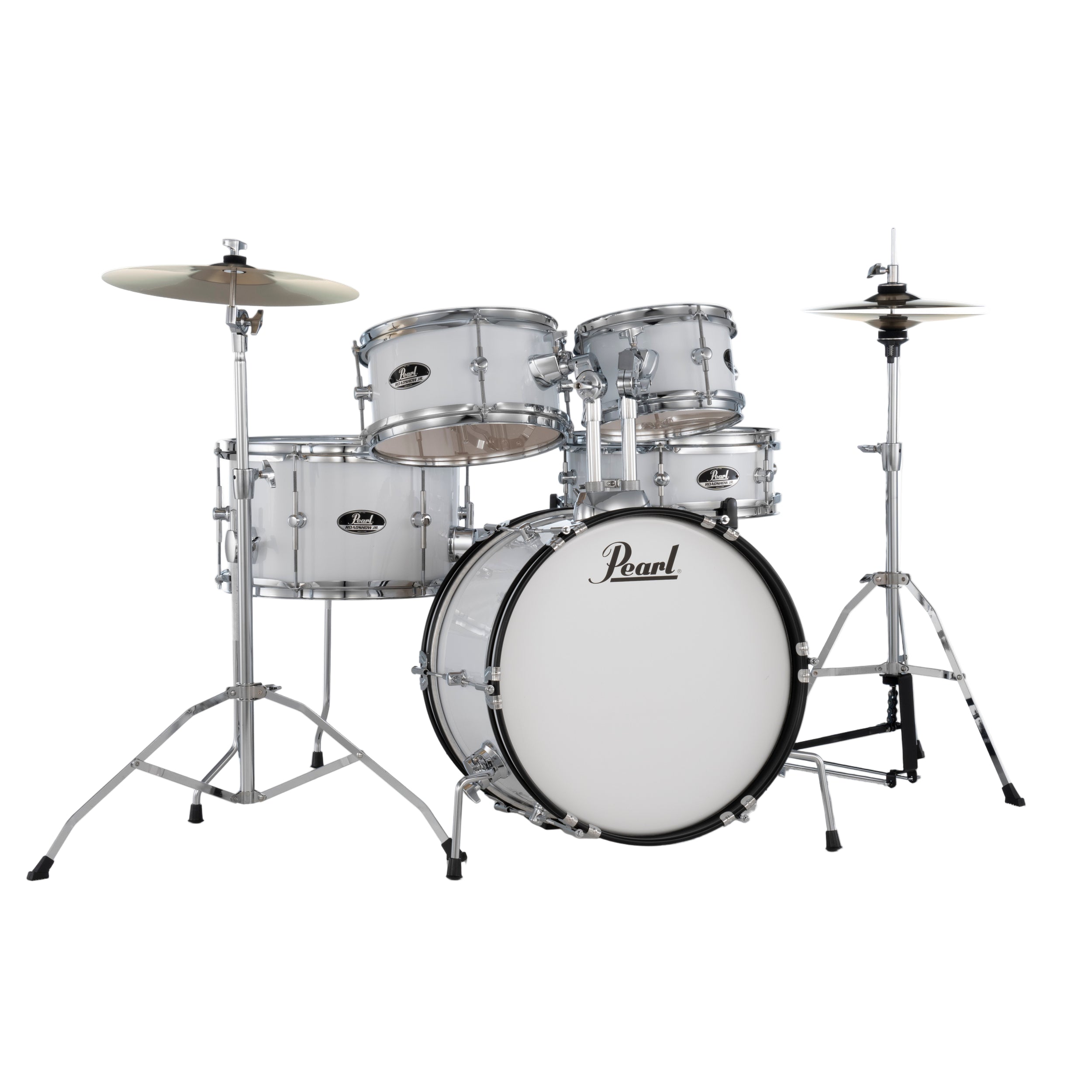 Pearl Roadshow Jr. 5-Piece Complete Drum Kit - Pure White – Chuck