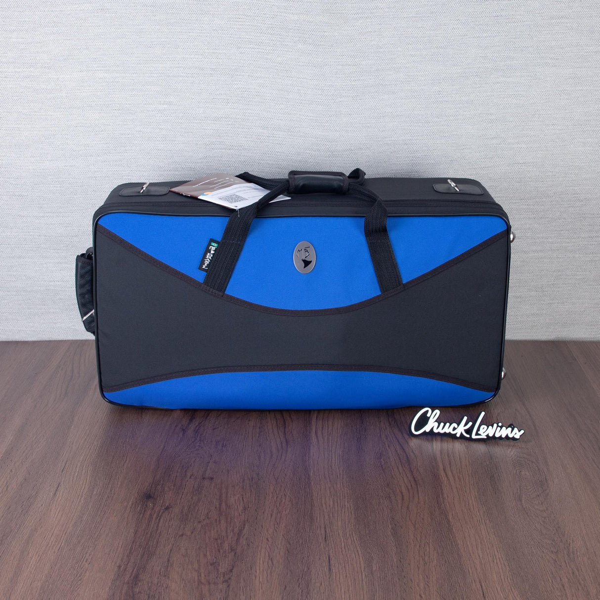 Marcus Bonna Quad Case for Alto and Soprano Saxophone, Flute, and Clarinet - Black / Royal Blue