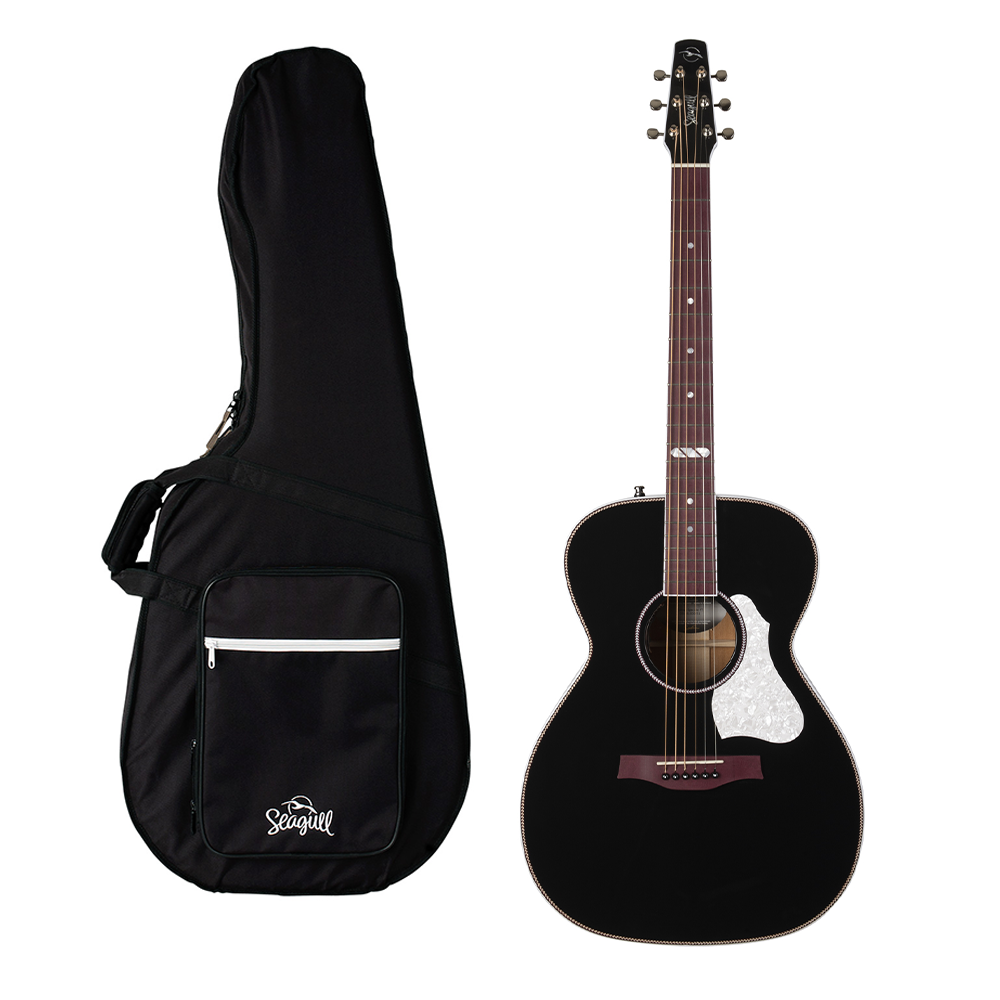 Seagull Artist Tuxedo Black Anthem EQ Acoustic Guitar with TRIC Case